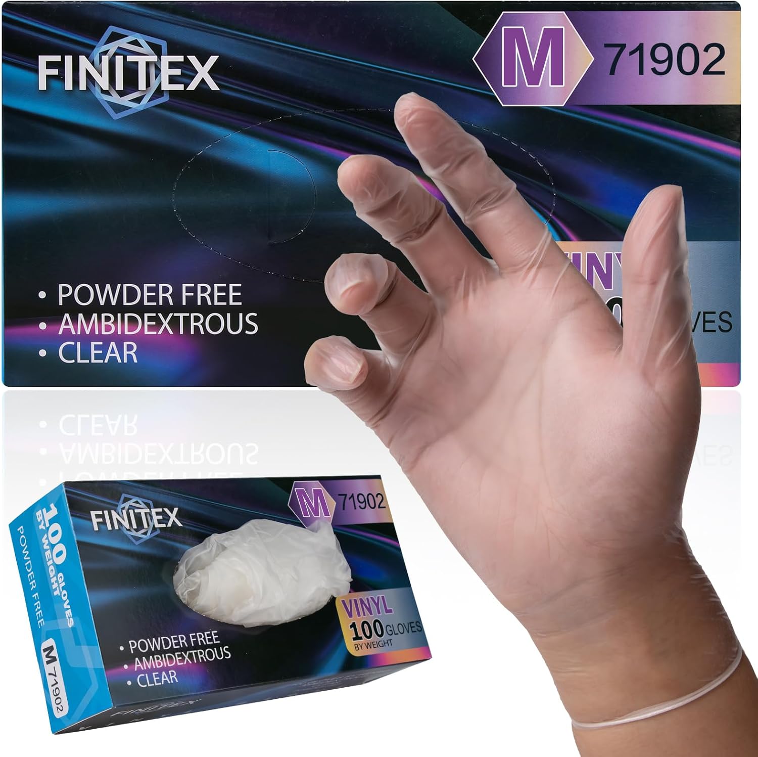 Exam Glove Nitrile - Clear Vinyl Gloves Disposable Food Safe