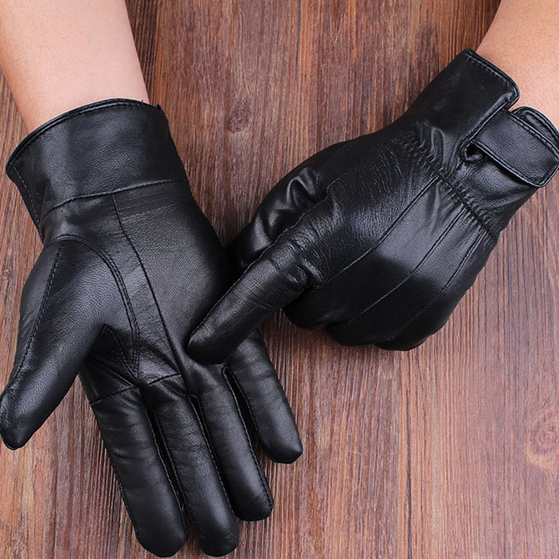 1pair Men's PU Leather Winter  - Leather Driving Glove incelemesi ve fiyatı