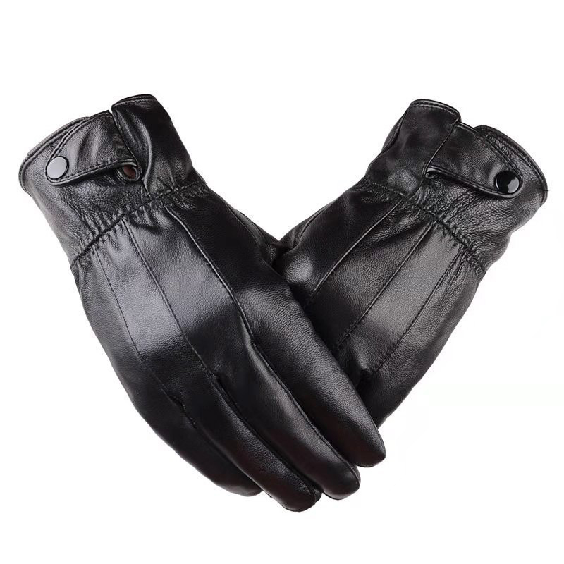 1pair Men's PU Leather Winter  - Leather Driving Glove incelemesi ve fiyatı