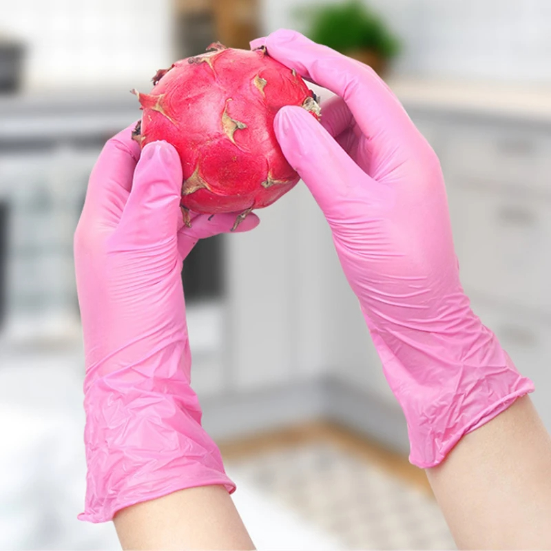 Green Disposable Gloves Pink E - Exam Glove Nitrile incelemesi ve fiyatı