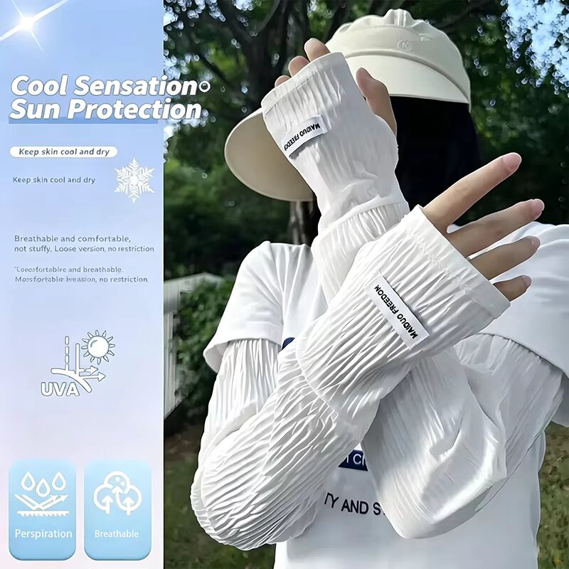 Summer Loose Ice Silk Uv Prote - Fingerless Glove Knit incelemesi ve fiyatı
