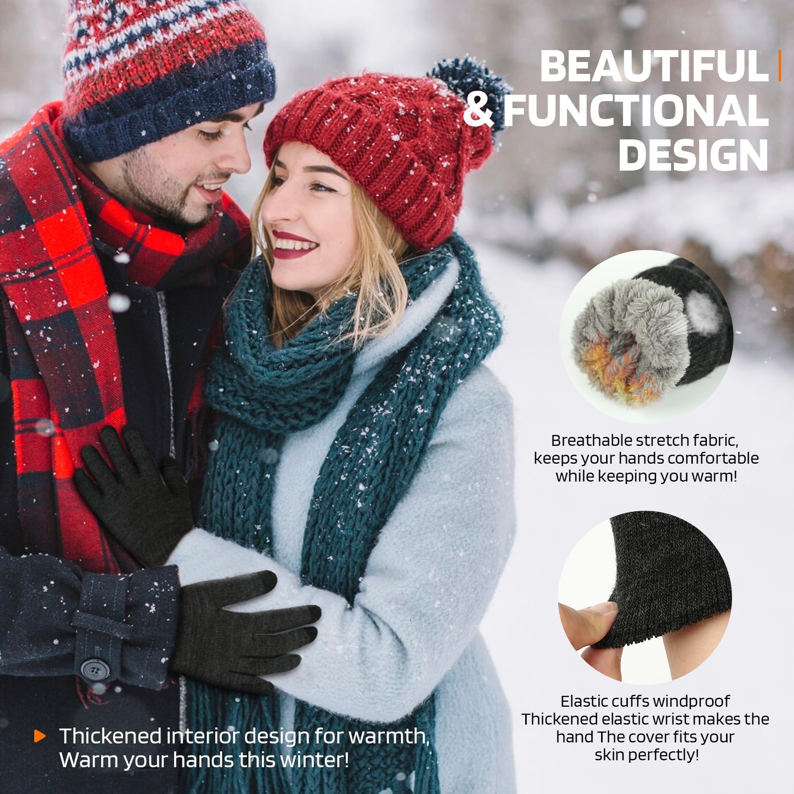 1-5Pairs Winter Outdoor Sports - Magic Touch Glove incelemesi ve fiyatı