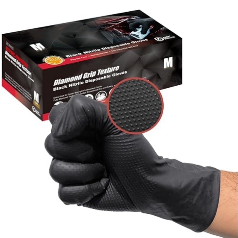 8Mil Heavy Duty Black Nitrile  - Nitrile Mechanic Glove incelemesi ve fiyatı
