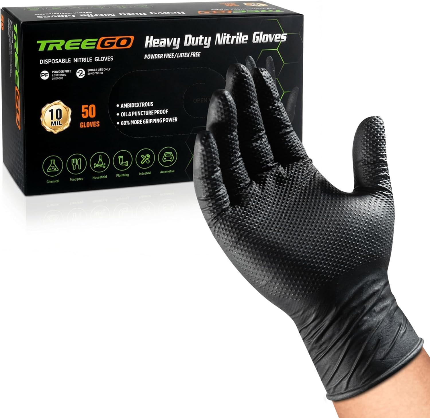 10 Mil Nitrile Gloves Large -  - Latex Disposable Glove incelemesi ve fiyatı