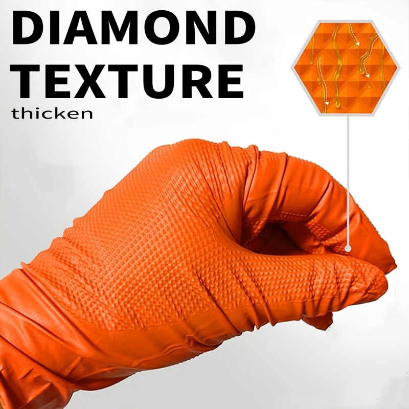 Heavy Duty Orange Nitrile Glov - Nitrile Mechanic Glove incelemesi ve fiyatı