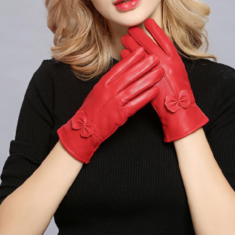 Women Genuine Leather Winter W - Wool Glove Lined incelemesi ve fiyatı