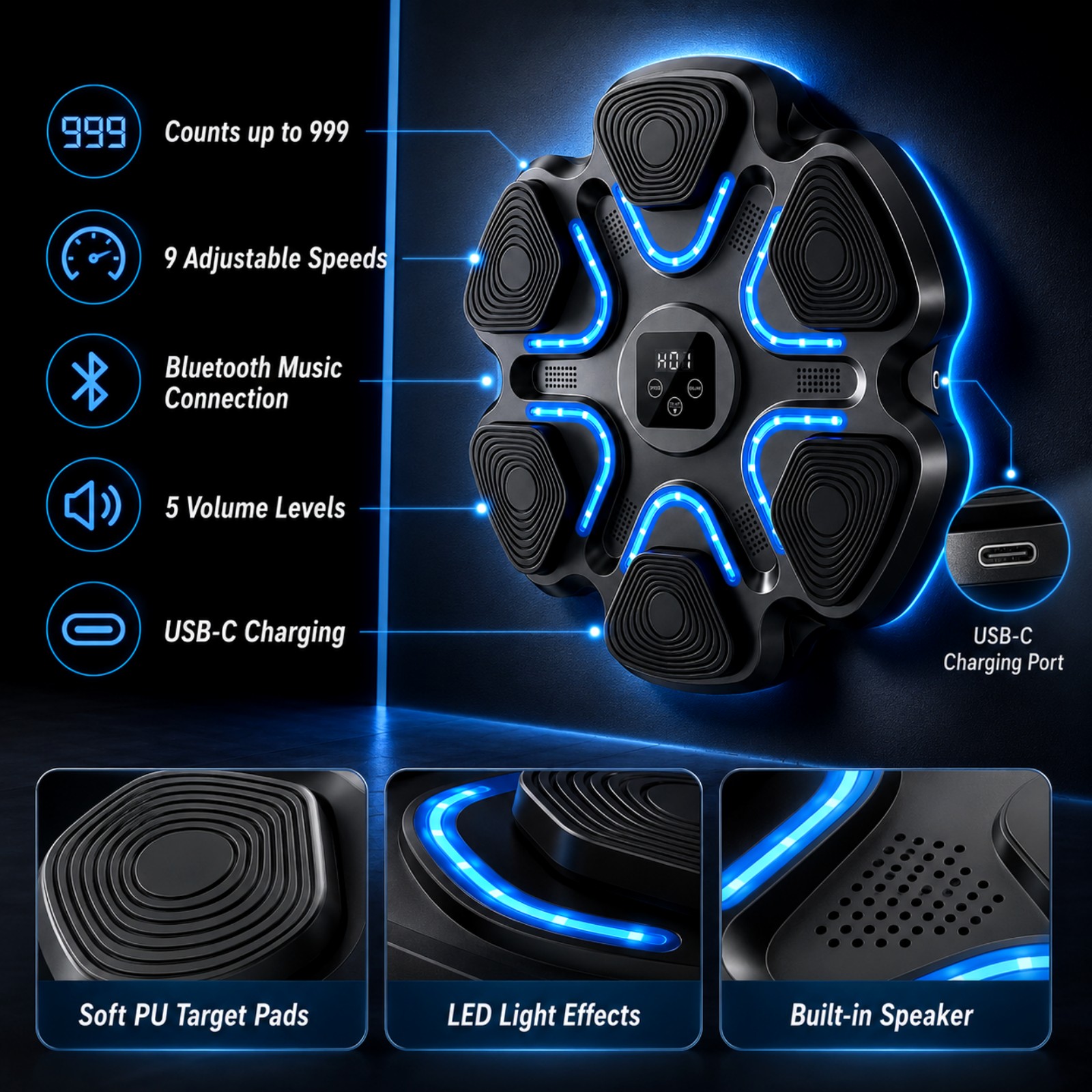 Music Boxing Machine Kids Adul - Workout Glove Gym incelemesi ve fiyatı