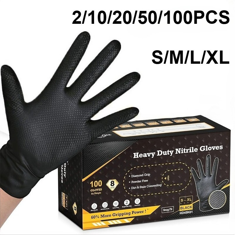 2-100PCS 8mil Heavy Duty Indus - Nitrile Mechanic Glove incelemesi ve fiyatı