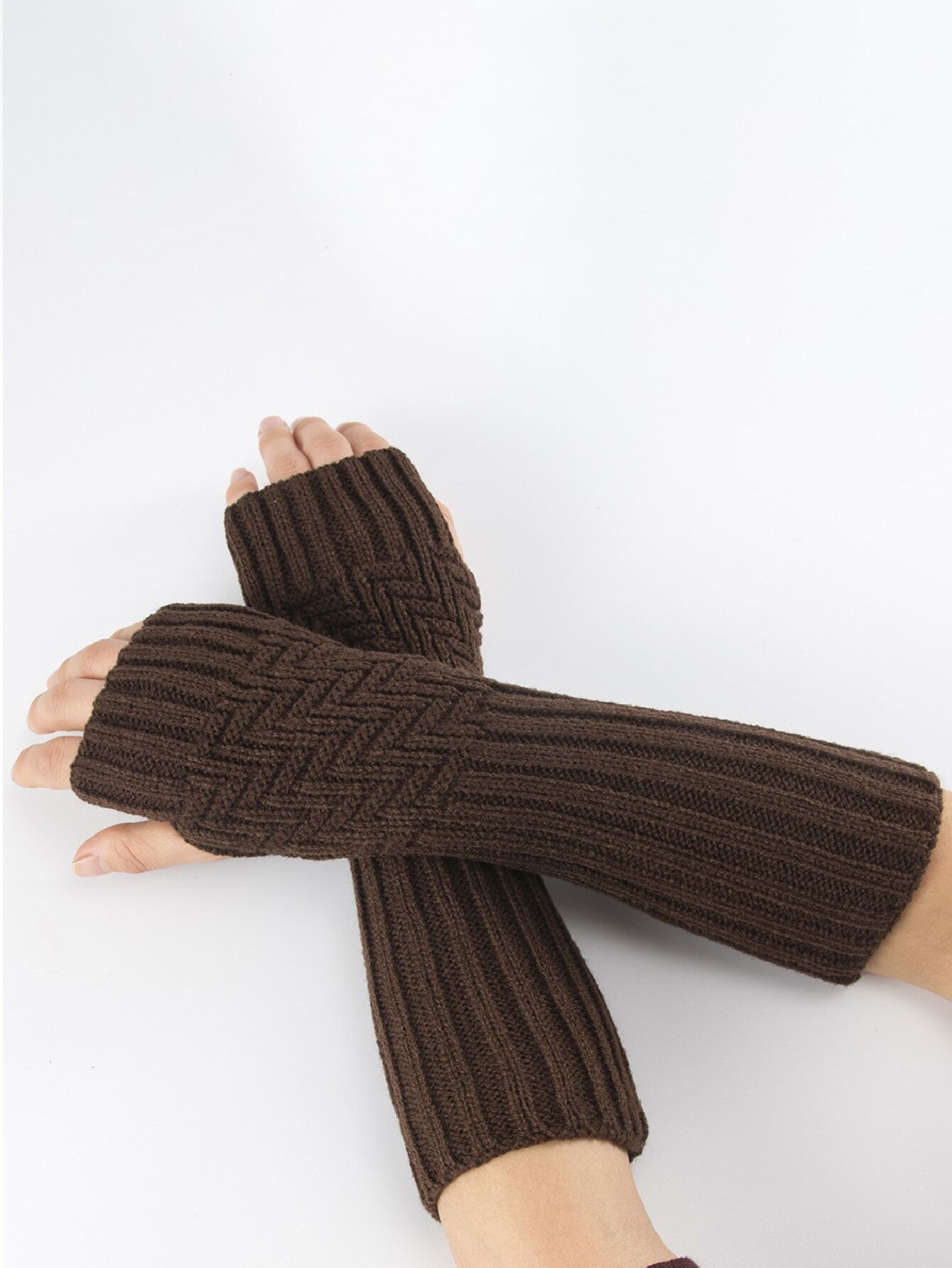 ROMWE Fairycore Solid Fingerle - Fingerless Glove Knit incelemesi ve fiyatı