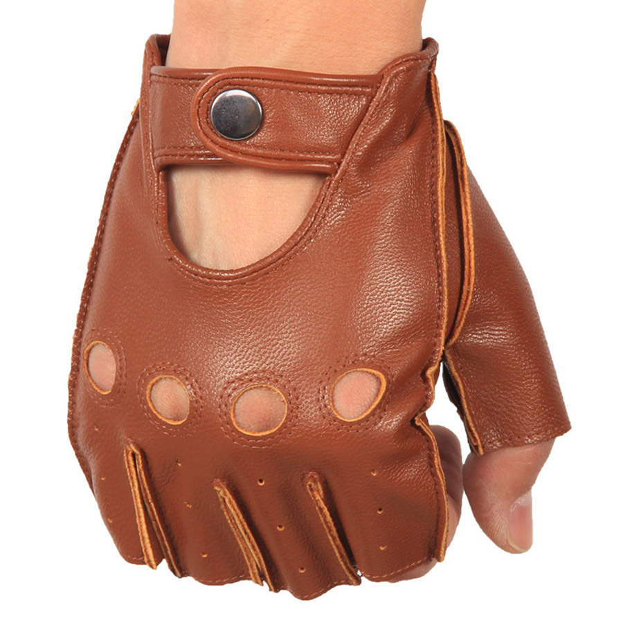 High Quality Man's Half Finger - Leather Driving Glove incelemesi ve fiyatı
