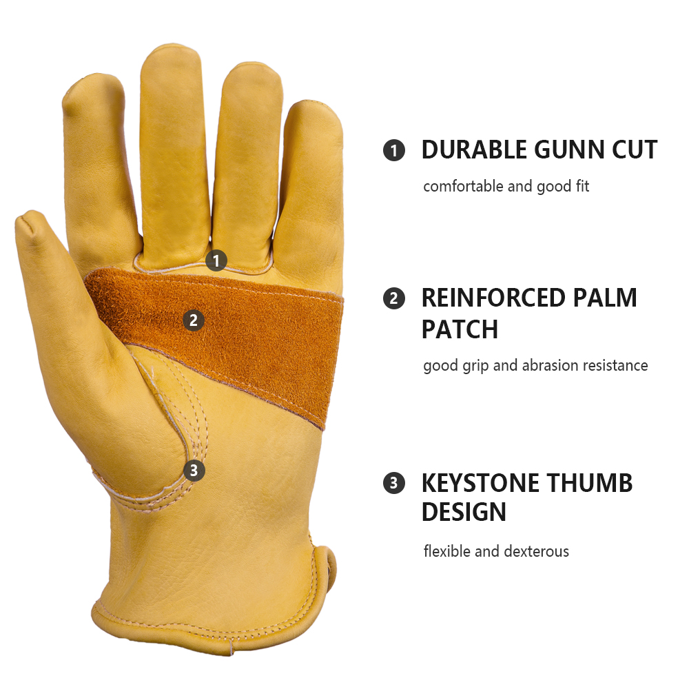 1 Pair Cowhide Heavy Duty Secu - Leather Driving Glove incelemesi ve fiyatı