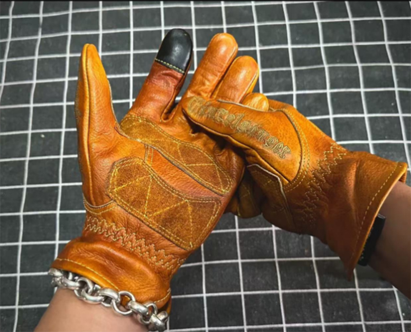 Handmade Genuine Leather Retro - Motorcycle Glove Knuckle incelemesi ve fiyatı