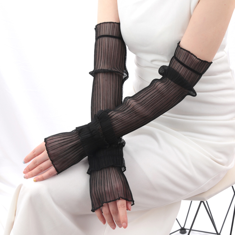1 Pair Ice Silk Long Sleeves S - Fingerless Glove Knit incelemesi ve fiyatı