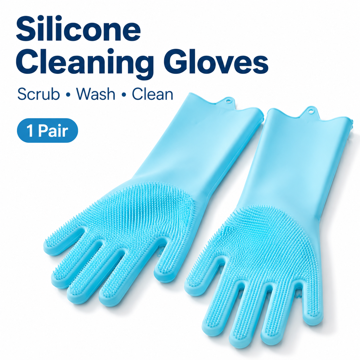 1 Pair Silicone Cleaning Glove - Dish Glove Rubber incelemesi ve fiyatı