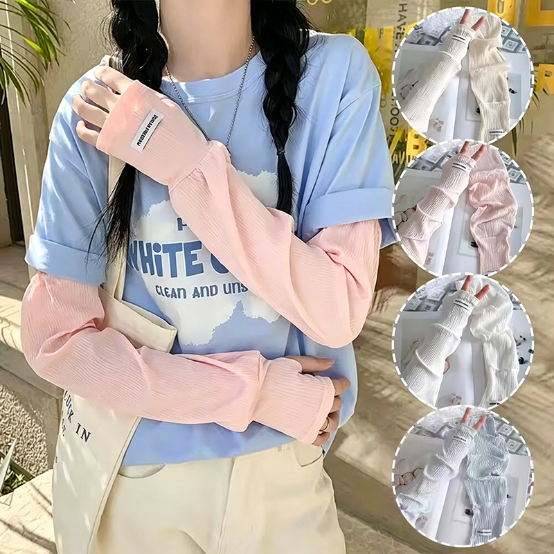 Summer Loose Ice Silk Uv Prote - Fingerless Glove Knit incelemesi ve fiyatı