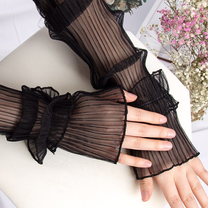 Women Summer Long Sun-protecti - Fingerless Glove Knit incelemesi ve fiyatı