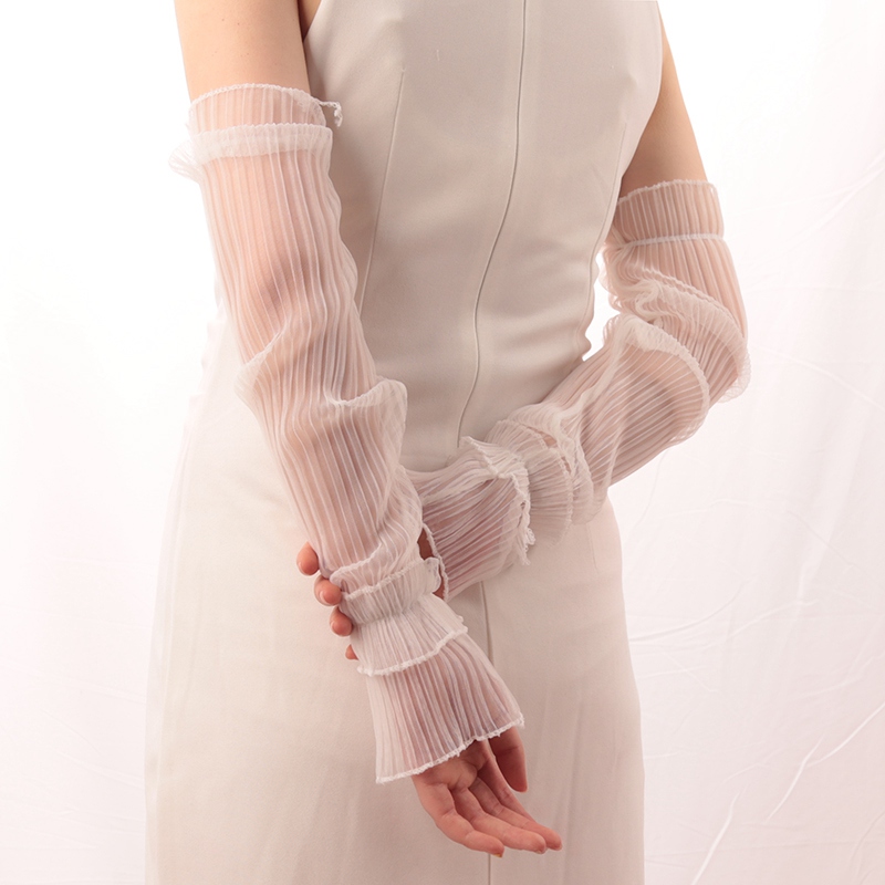 Women Summer Long Sun-protecti - Fingerless Glove Knit incelemesi ve fiyatı