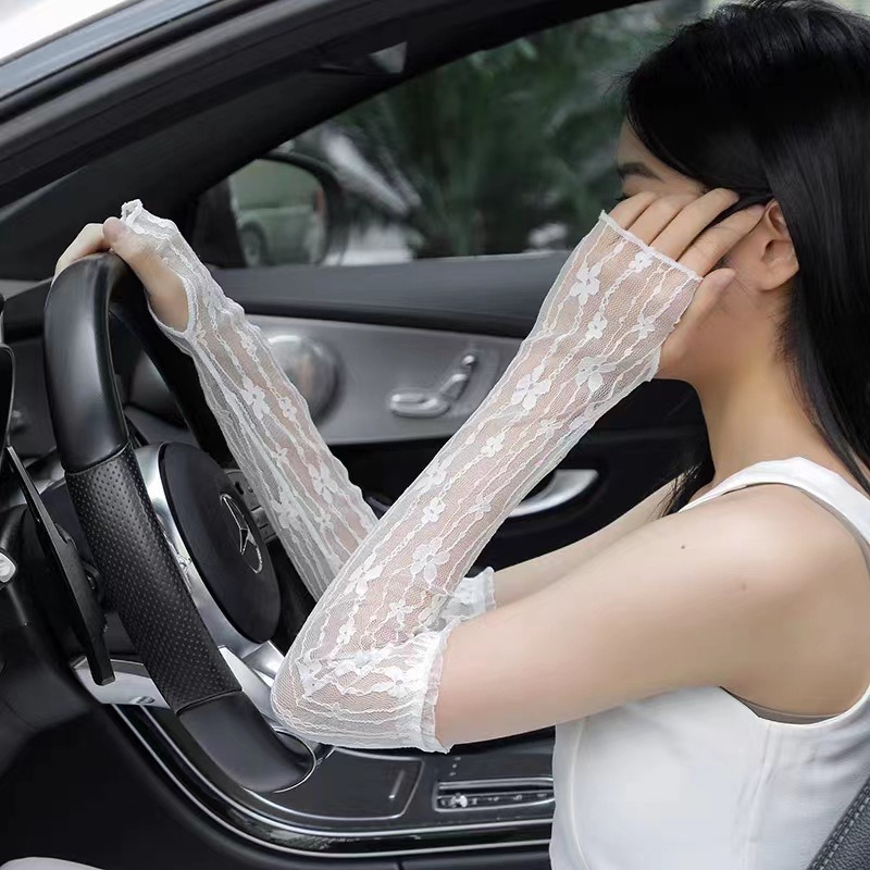 Summer Mesh Flower Lace Finger - Fingerless Glove Knit incelemesi ve fiyatı