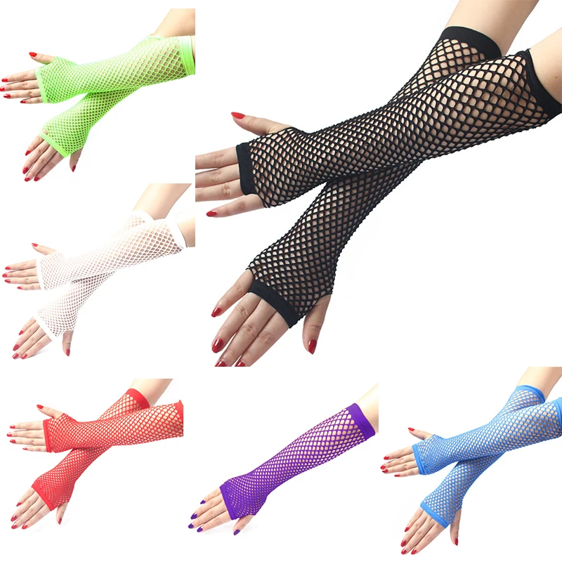 Women Fashion Neon Fishnet Fin - Fingerless Glove Knit incelemesi ve fiyatı