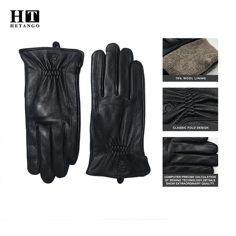  Winter Men's Black Buckskin  - Wool Glove Lined incelemesi ve fiyatı