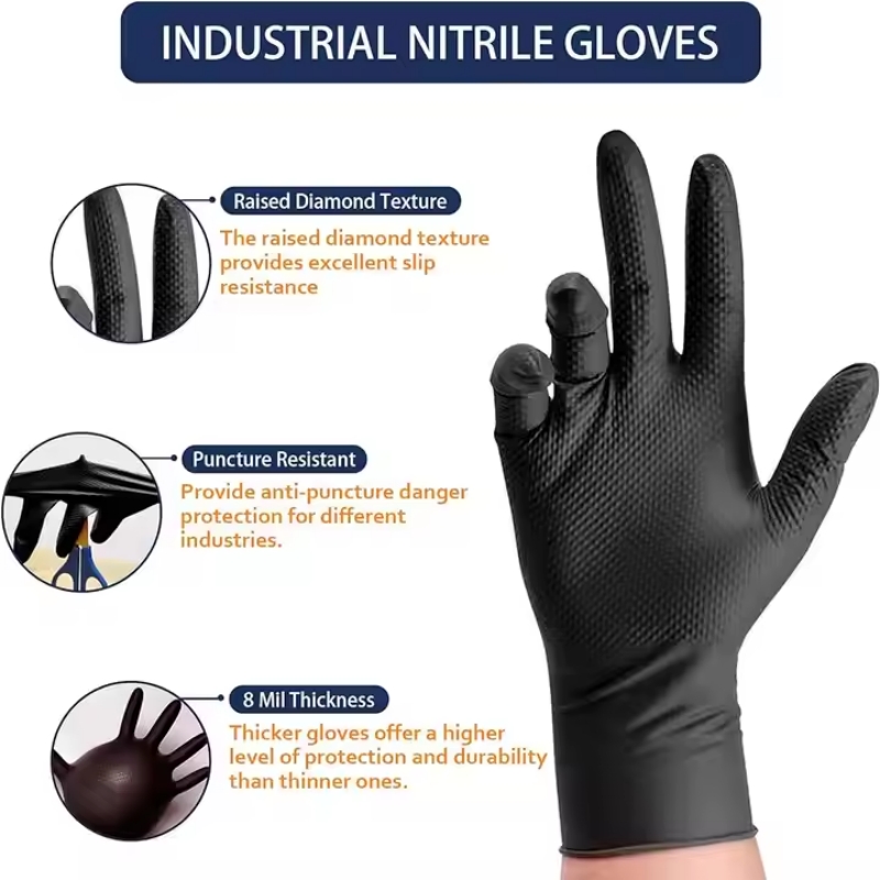 8Mil Thick Heavy Duty Safety W - Nitrile Mechanic Glove incelemesi ve fiyatı