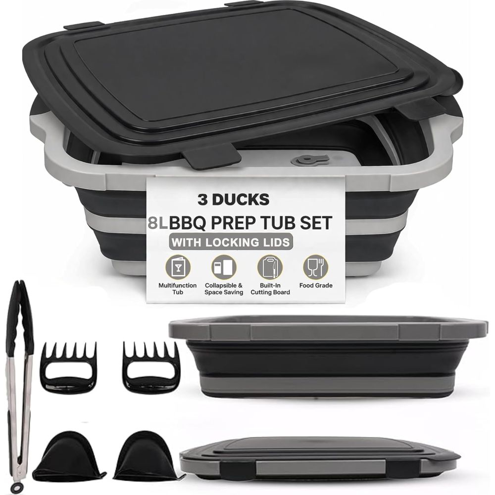 Portable 8L BBQ Prep Tub with  - Heat Resistant Glove incelemesi ve fiyatı