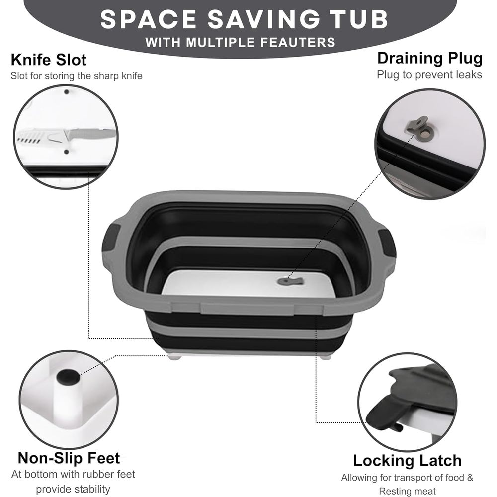 Portable 8L BBQ Prep Tub with  - Heat Resistant Glove incelemesi ve fiyatı